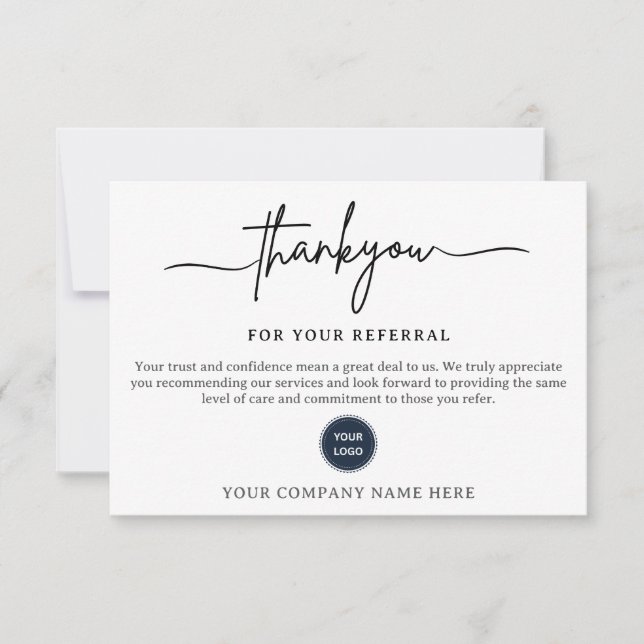 Thank You For Your Referral Card (Frente)