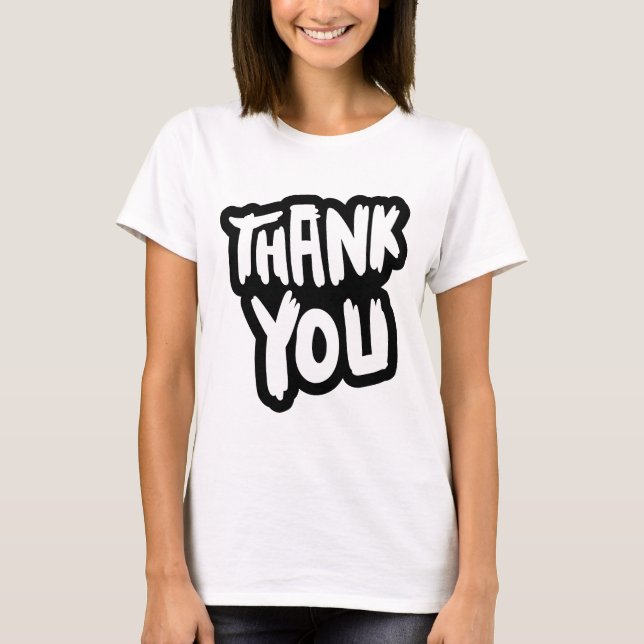 Thank You T-Shirt – Simple & Kind Graphic Tee (Frente)