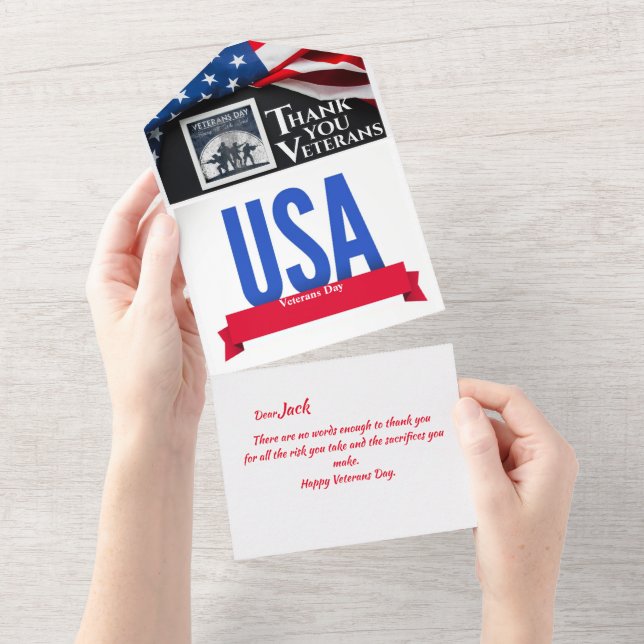 Thank You Veterans Day Card (Aba destacável)