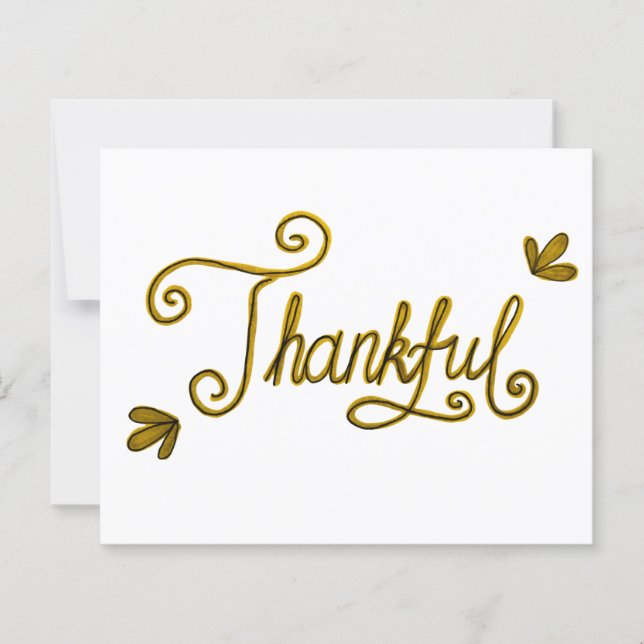 Thankful gold lettering (Frente)