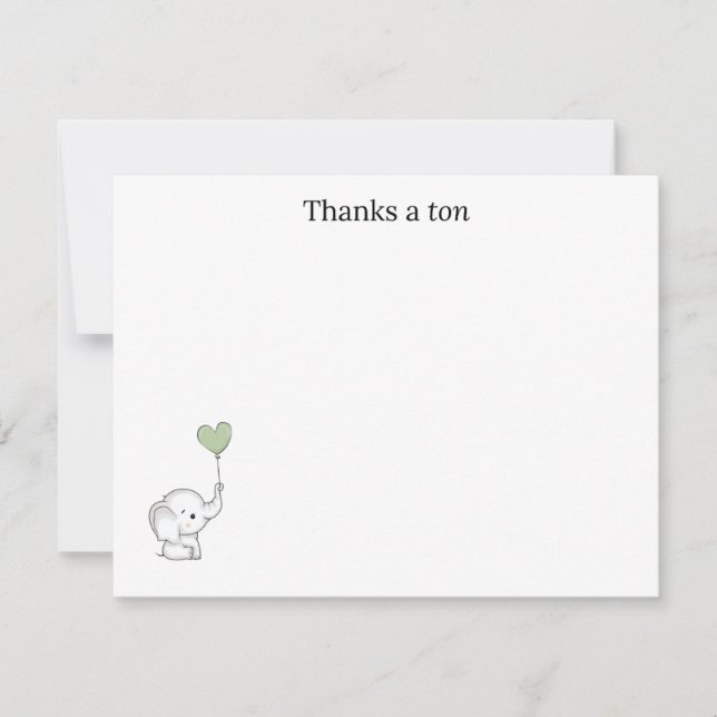 “Thanks a Ton” Thank You Note Card (Frente)