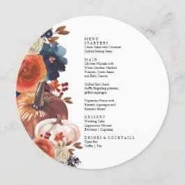 Thanksgiving Fall autumn Pumpkins Menu 