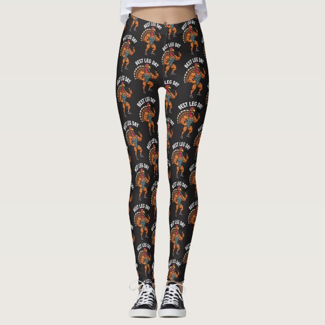 Thanksgiving Leg Day Leggings (Frente)