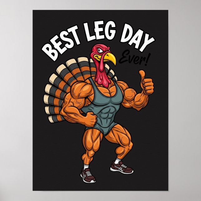 Thanksgiving Leg Day Poster (Frente)