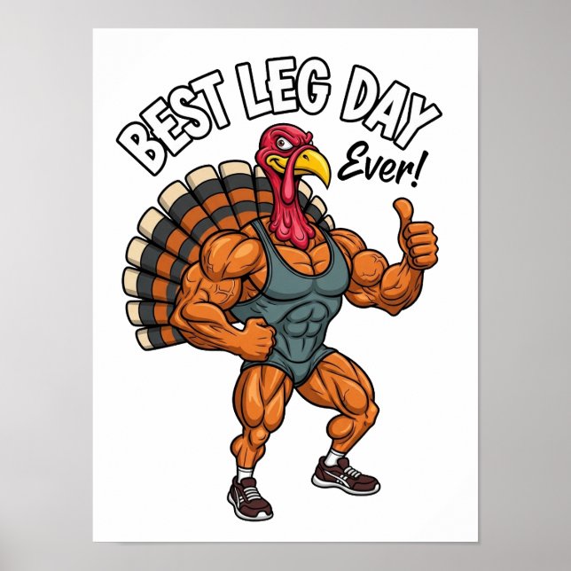 Thanksgiving Leg Day Poster (Frente)