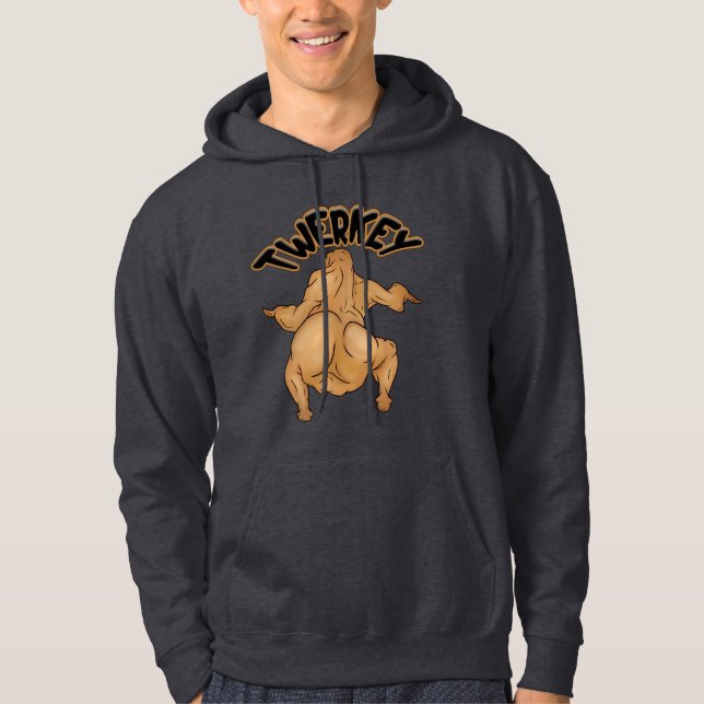 Thanksgiving Twerkey Adult Pullover Hoodie (Frente)