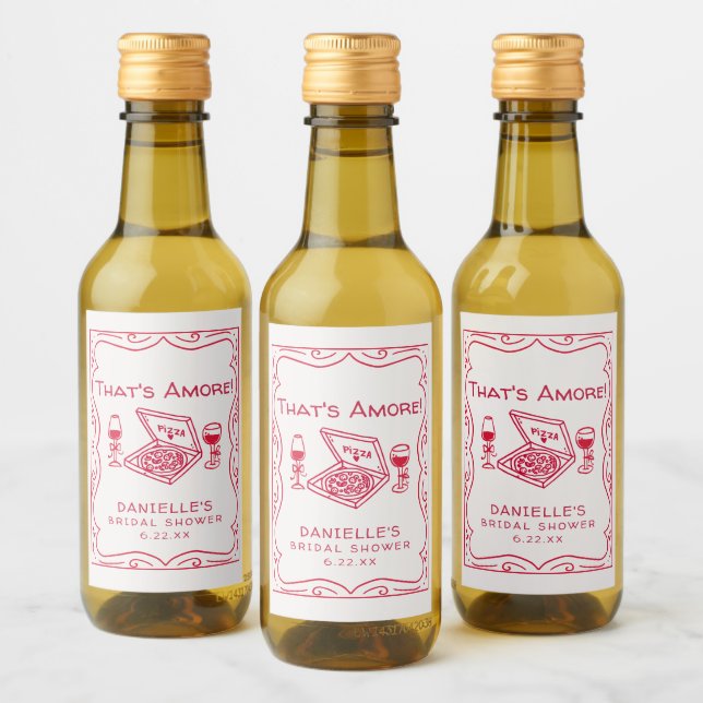 That's Amore Whimsical Hand Drawn Bridal Shower (Garrafas)