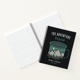 The Adventure Begins Notebook Journal Coffee Cup