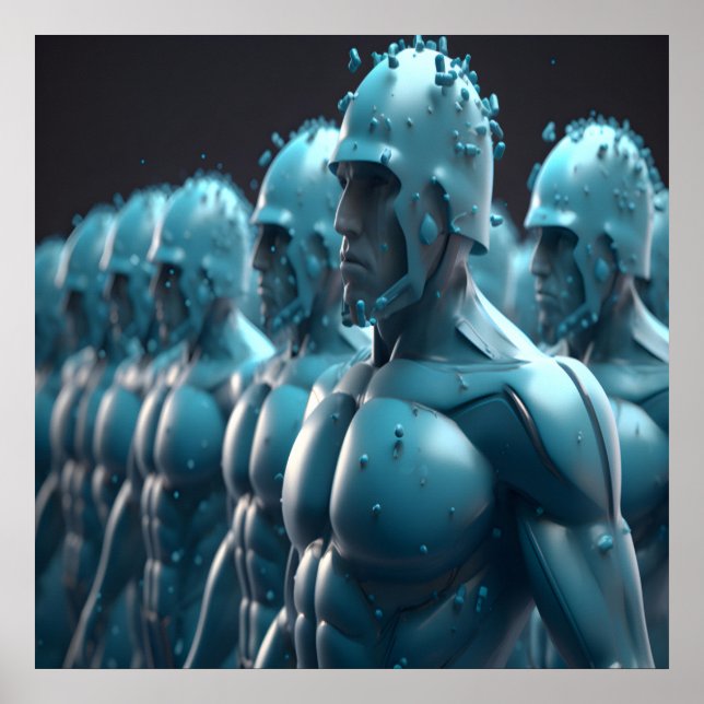 The Army of Metal Men Wall Poster (Frente)