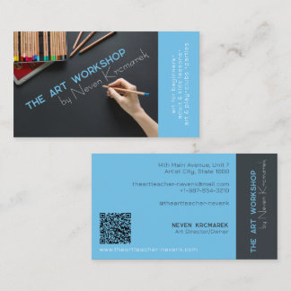 The Art Workshop Blue Artist Cartão de visita