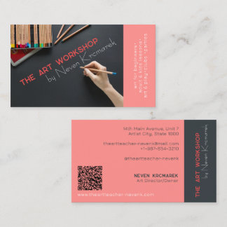 The Art Workshop Red Artist Cartão de visita