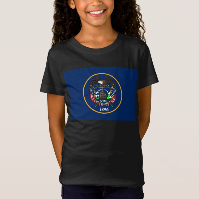 The Beehive State Industry Flag of Utah T-Shirt (Frente)