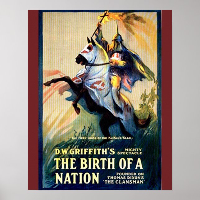The Birth of A Nation (1915) Movie Poster Matte (Frente)