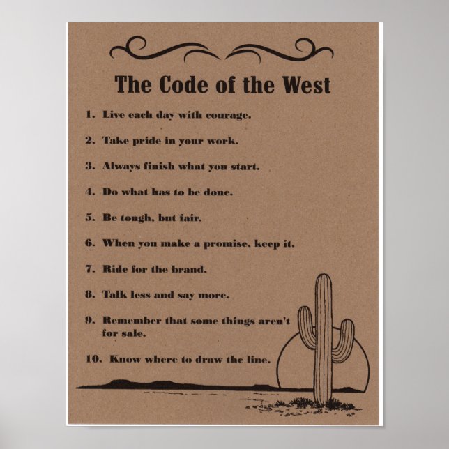 The Code of the West Poster (Frente)