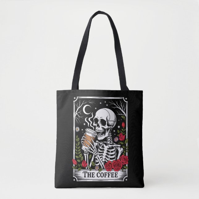 The Coffee Witchy Vibes Tote Bag – Magical Goth  (Frente)