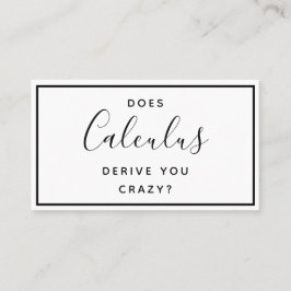 The College Math Tutor - Cartão de visita Engraçad