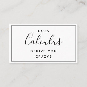 The College Math Tutor - Cartão de visita Engraçad