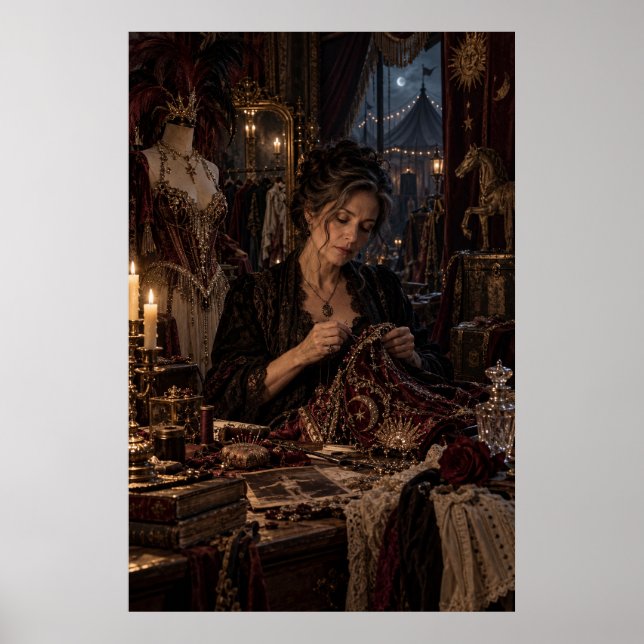 The Costume Keeper | Gothic Circus Fine Art Poster (Frente)