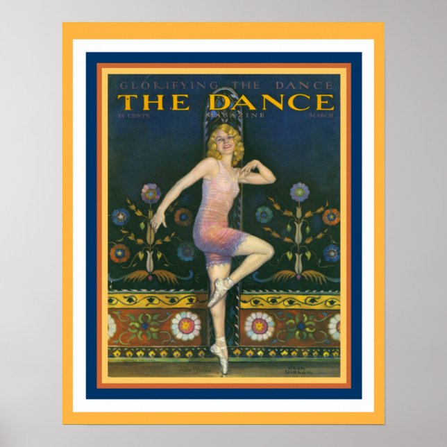 The Dance Magazine 1920 Art Deco Poster 16 x 20 (Frente)