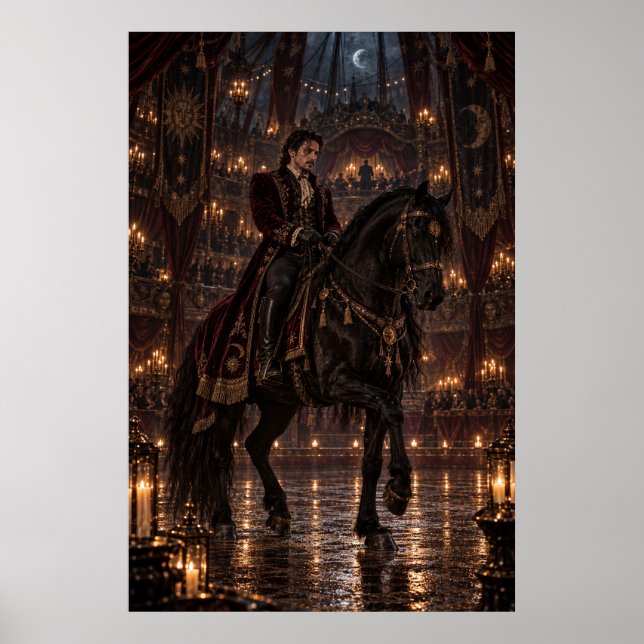 The Equestrian | Gothic Circus Fine Art Poster (Frente)