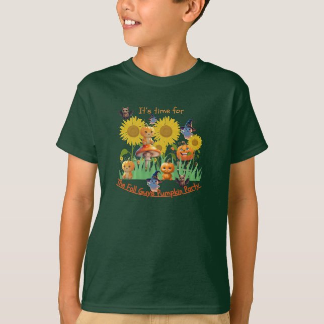The Fall Guys Party- Kids Autumn T-Shirt  (Frente)