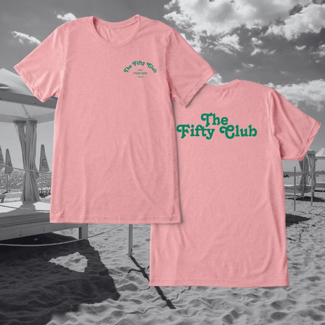 The Fifty Club Rosa Oversize Camiseta de Aniversár (Criador carregado)