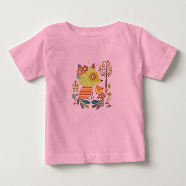 The Fox and the Flowers T-Shirt (Frente)