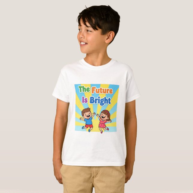 The Future Is Bright Kids T-Shirt (Frente Completa)