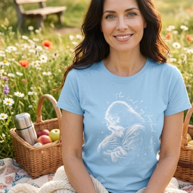 The Lord is my Shepard. Psalm 23. T-Shirt (Criador carregado)