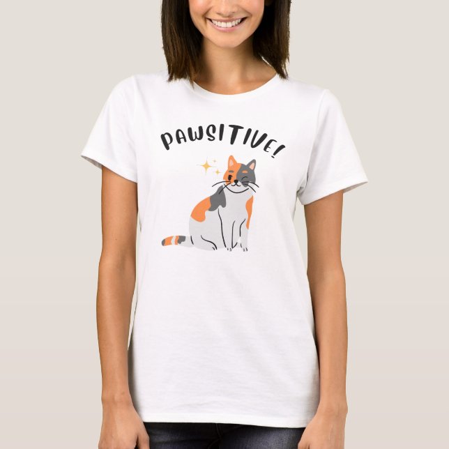 The PAWSITIVE Cat - Women's T-Shirt (Frente)