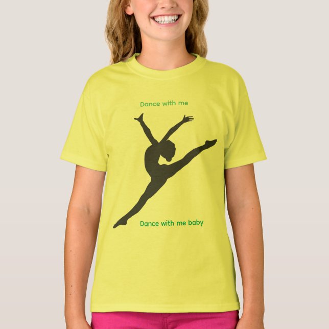 The Playground T-Shirt with dancer in chartreuse (Frente)
