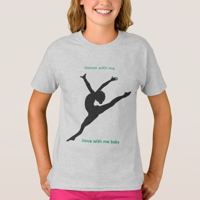 The Playground T-Shirt with dancer in steel gray (Frente)