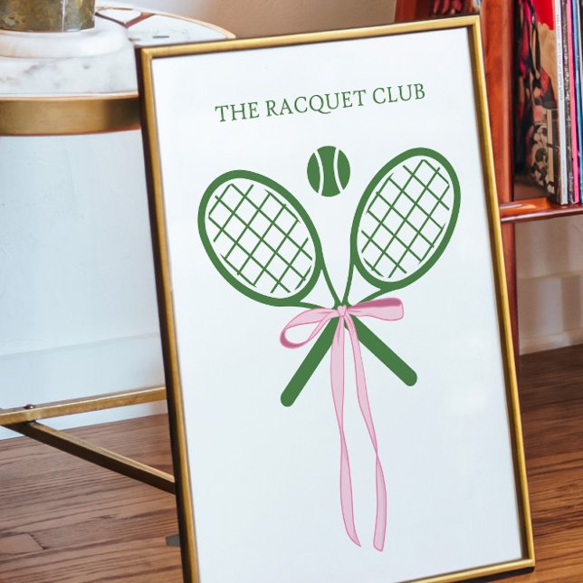 The Racquet Club Tennis Preppy Tennis Poster (Criador carregado)