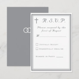 The Refined Catholic Wedding RSVP Card