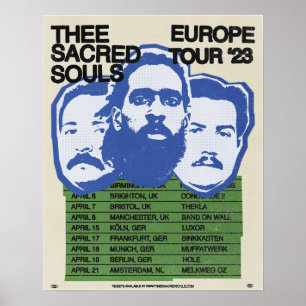 The Sacred Souls Europe Tour Poster