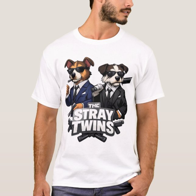 The Stray Twins – British Dog Parody T-Shirt  (Frente)