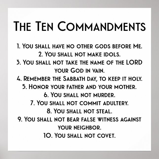 The Ten Commandments Poster (Frente)