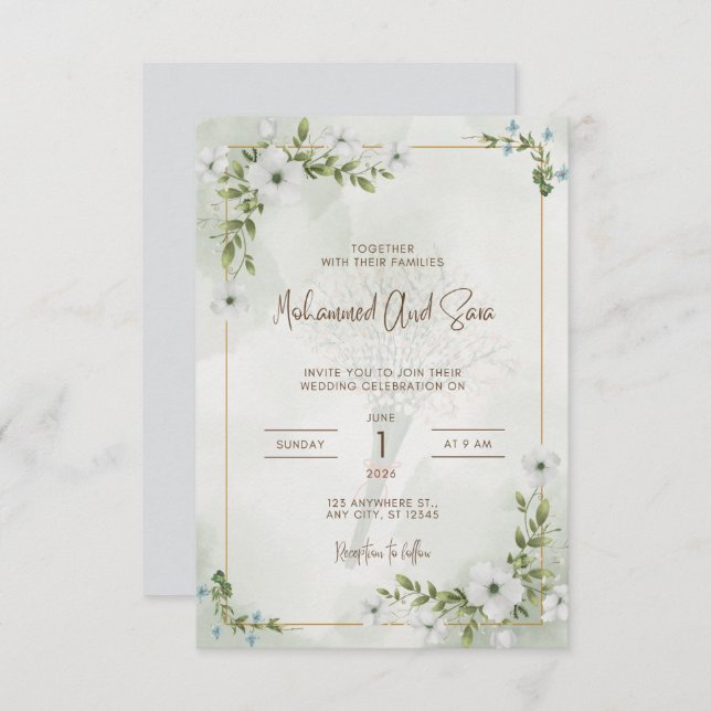 The weeding Invitation  (Frente/Verso)