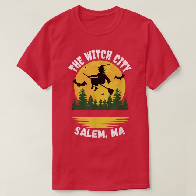 The Witch City, Salem MA T-Shirt (Frente do Design)