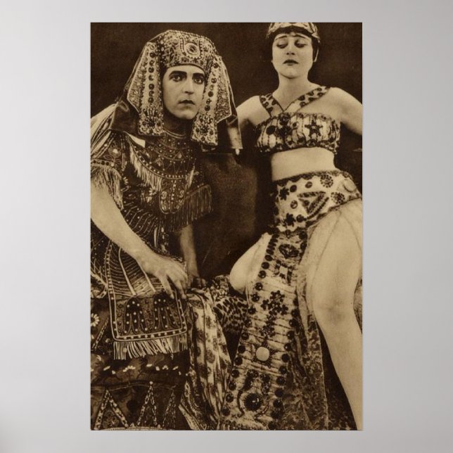 Theda Bara em Cleópatra Silent Movie Poster (Frente)