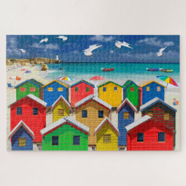 Theme Beach Hut Jigsee Quebra-cabeça
