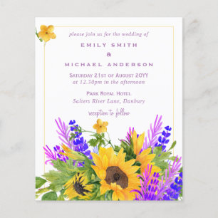 Theme Lavanda Roxo do Casamento de Girassol