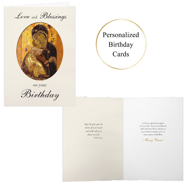 Theotokos do Cartão de Aniversário de Ícone Ortodo (Criador carregado)