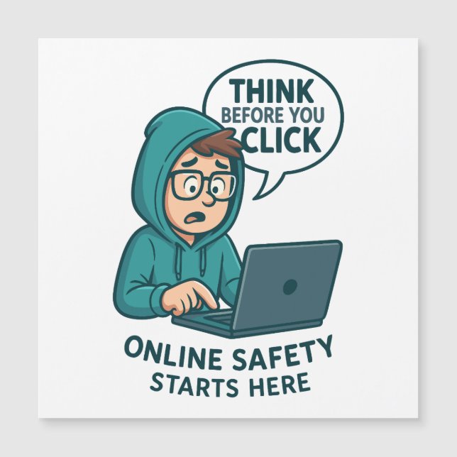 Think Before You Click - Online Safety Awareness (Frente)