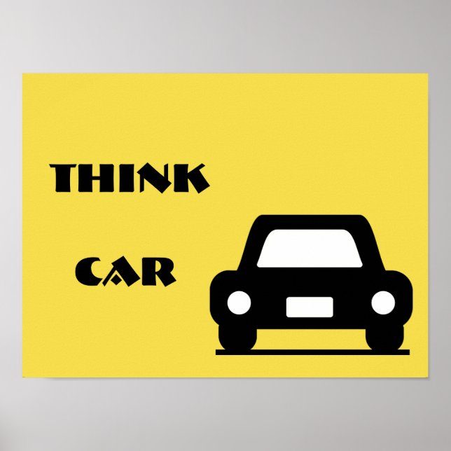 Think Car Funky A3 Poster (Frente)