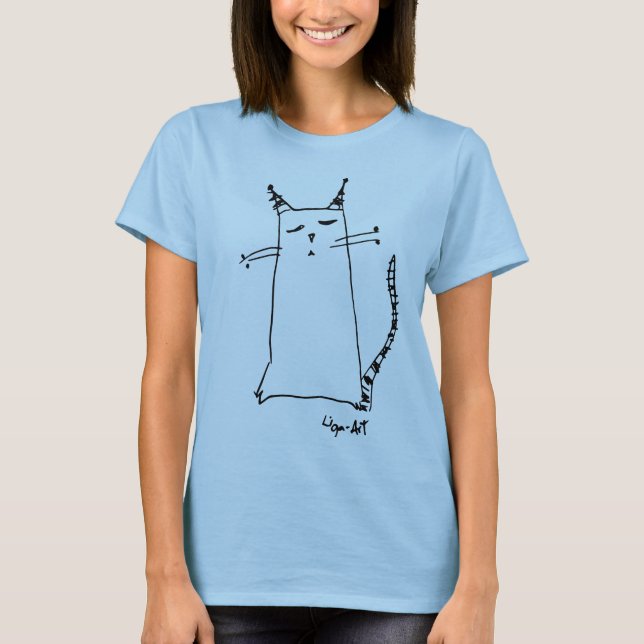 Thinkful cat T-Shirt (Frente)