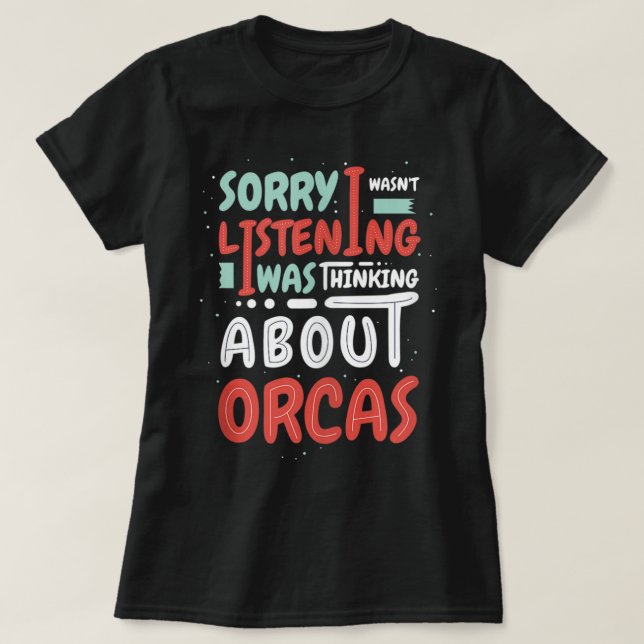 Thinking About Whales Cute Orcas Nature Tank Top (Frente do Design)