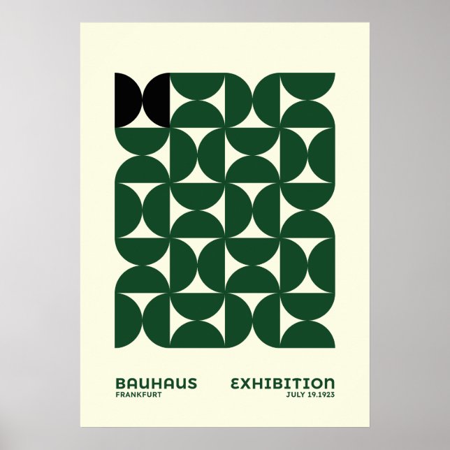 This Bauhaus-inspired geometric pattern poster fea (Frente)