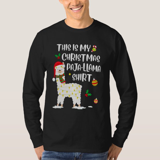 This Is My Christmas Llama Pajama Pyjama Top Chris (Frente)