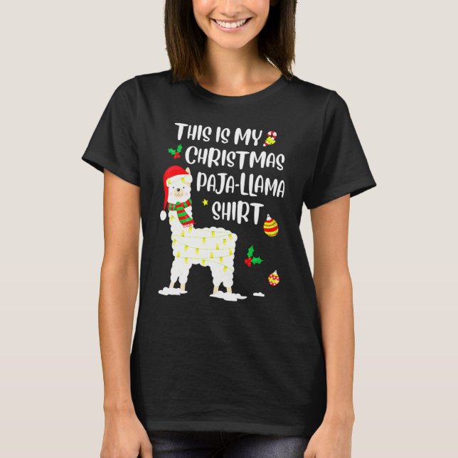 This Is My Christmas Llama Pajama Pyjama Top Chris (Frente)